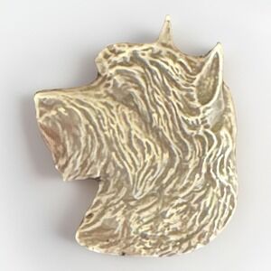 Vintage Cairn Terrier Dog Sterling Silver Pendant Hand Crafted